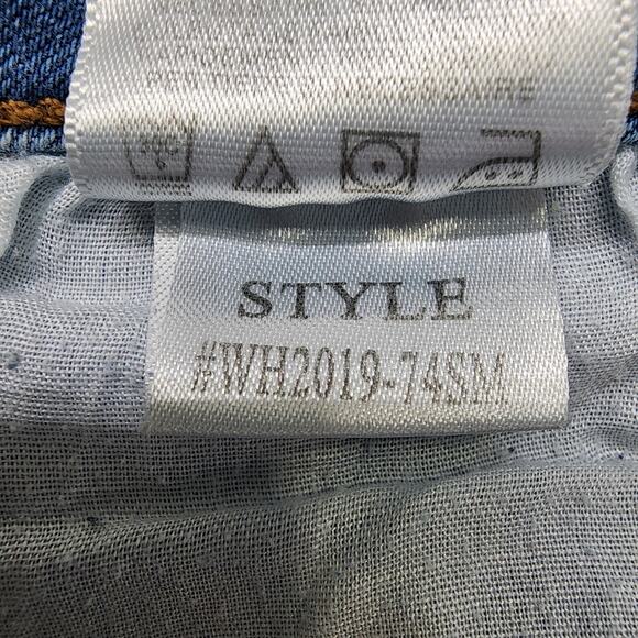 Simple Society Shorts Womens 11/30 Blue Distressed High Rise Stretch Denim Mom - Picture 8 of 13